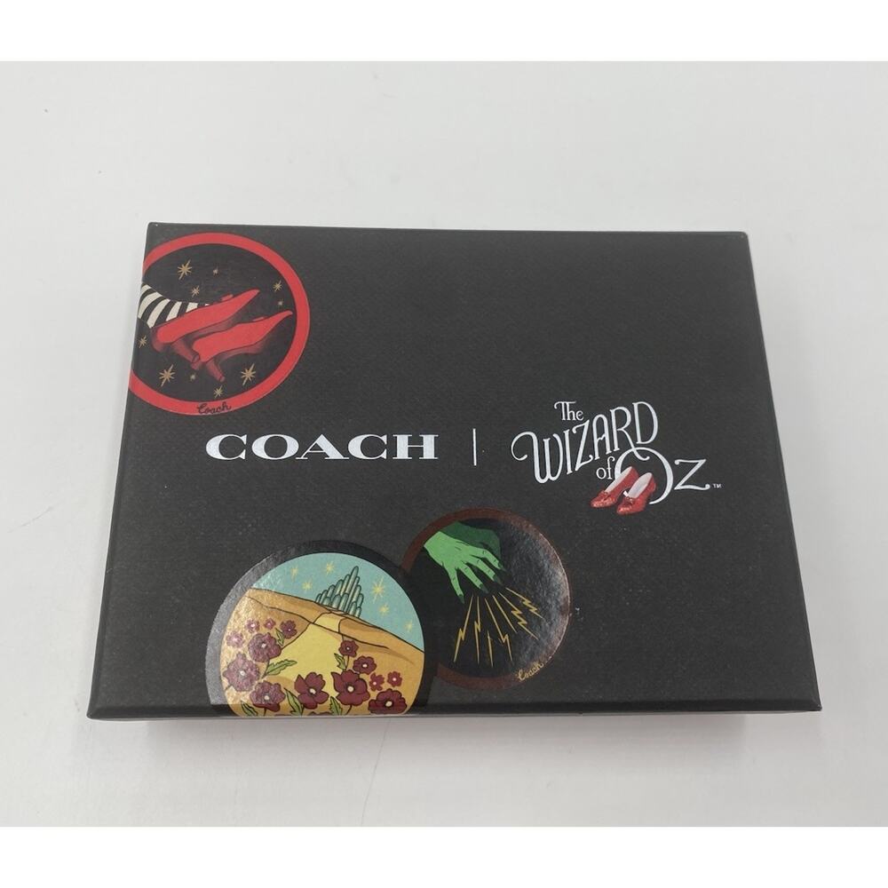 NWT Coach 78027B Wizard Of Oz Boxed Ruby Slippers Hangtag Bag Charm BLACK Silver - Picture 7 of 11